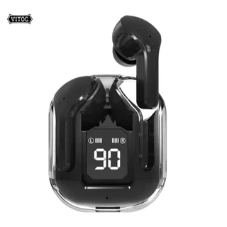 Fones de ouvido Vitog Wireless Bluetooth Air31 à prova d'água com cancelamento de ruído, LED e microfone. em Oferta na Shopee