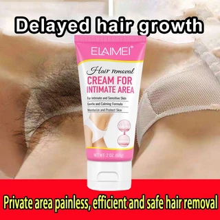 Em Estoque E Creme Íntimo De Remoção De Pelos Para Pernas , Axilas , Partes Íntimas , Depilatório Indolor 60g-*-& -