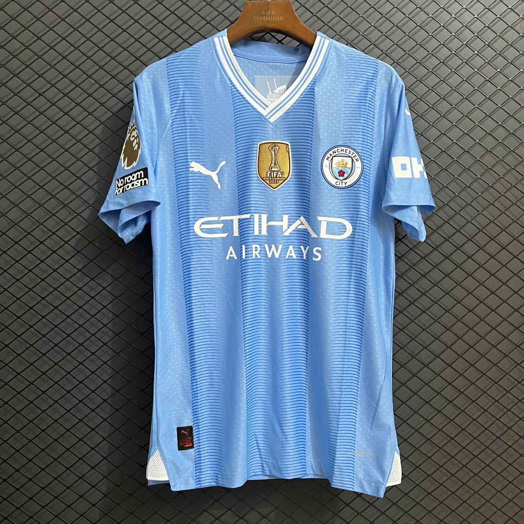 Camisa do Manchester City 2023/2024 em casa n ° 17 De Brauane n ° 9 Harland Player Edition Player Edition