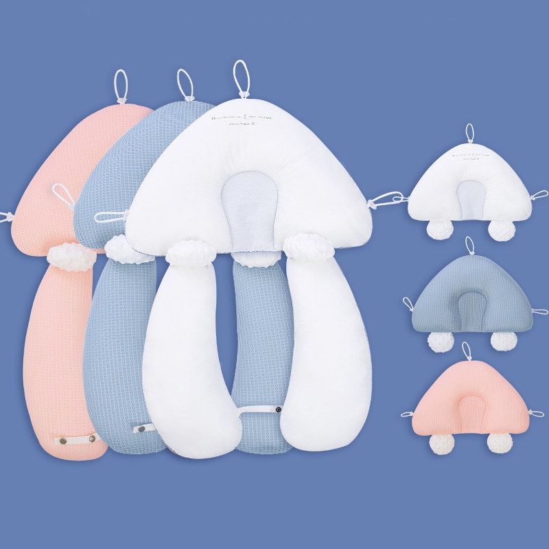 Travesseiro Em Forma De Para Bebês Almofada Para Modelar Bebês Com Conforto Bolster Anti-Cabeça Chata Recém-Nascidos Bantal Bayi De Algodão