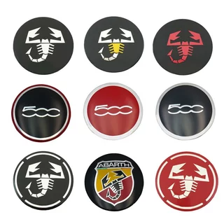 56MM 4PCS/Set Autocolantes De Tampa De Cubo De Roda De Carro Para Fiat 500 Itália Abarth 124 125 Emblema Adesivo De Crachá Escorpião