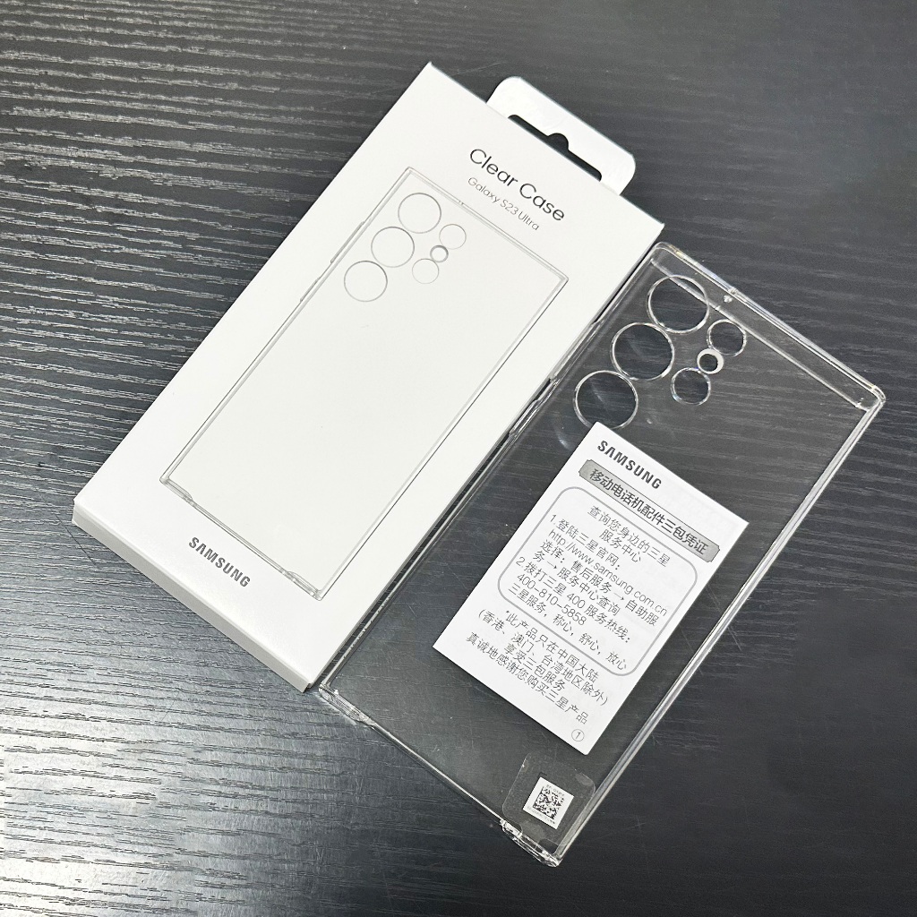 Capa Protetora Original Samsung De Cristal Acrílico Espesso Transparente À Prova De Choque Para Galaxy S23 FE/S23 Ultra