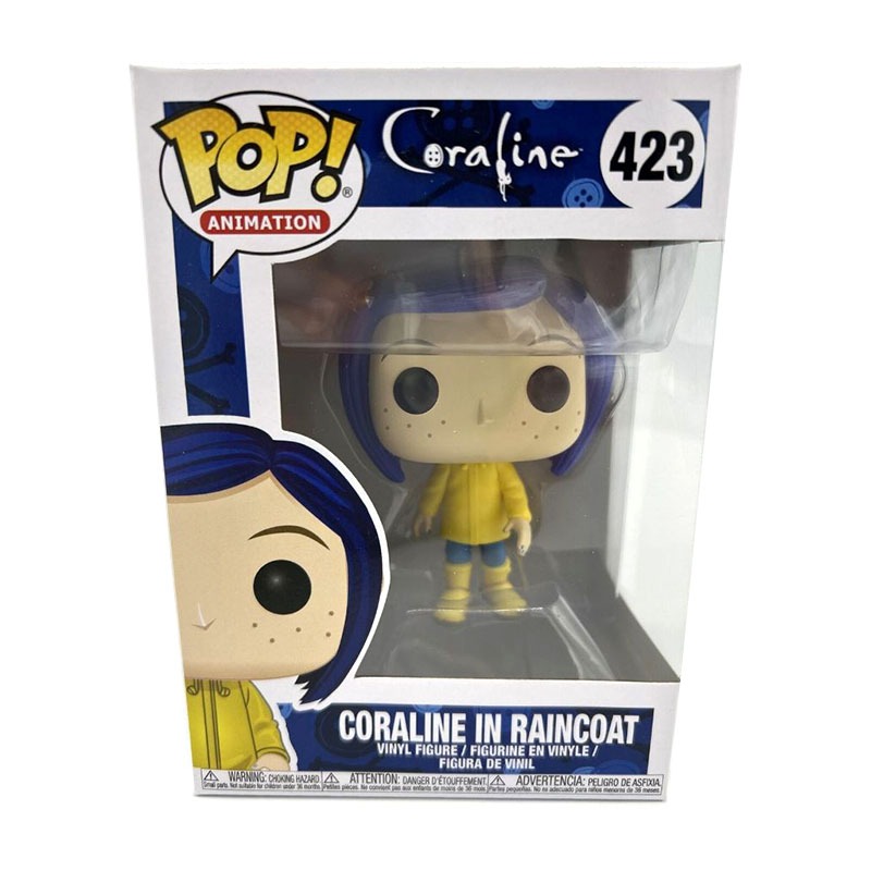 Funko Pop Coraline & The Secret Door 423 Funko Coraline Em Animação De Capa De Chuva Ação Figura Modelo De Coleção De Brinquedos