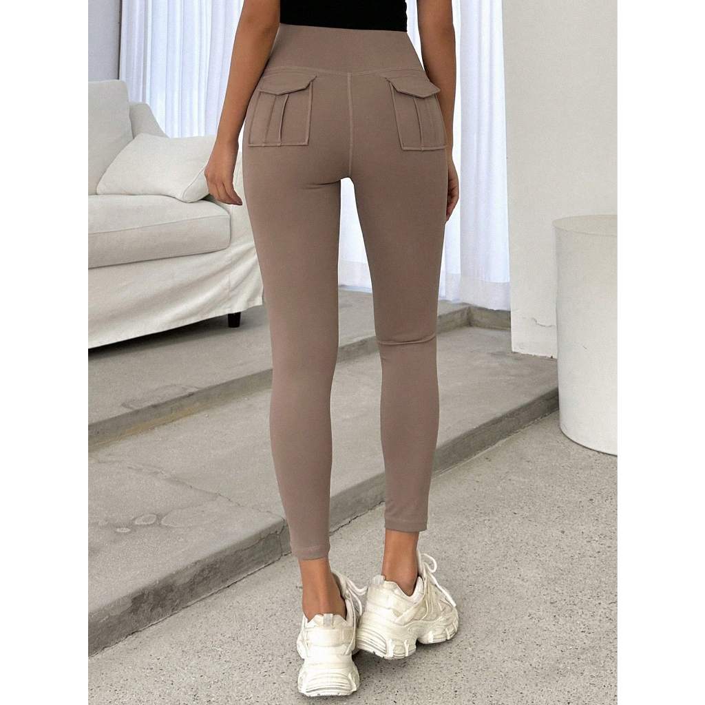 Leggings De Yoga Para Roupas De Trabalho Femininas Com Bolsos De Bolso De Esportes De Secagem Rápida Calças Emagrecedoras