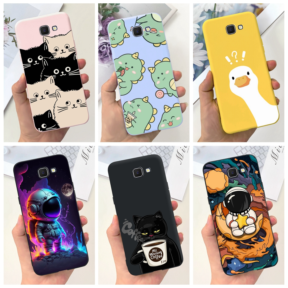 Samsung Galaxy J7 Prime/On7 (20216)/J7Prime 2 (2018) SM-G610F G610Y Bonito Dinossauro De Gato Astronauta De Pato Geléia Silicone Macia TPU