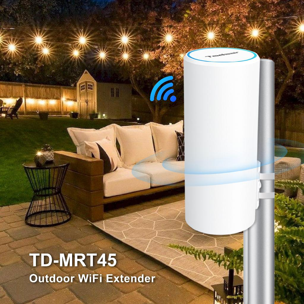 Extensor WiFi De Banda Dupla Para Exterior Longo Alcance , IP44 À Prova De Intempéries , Suporte PoE Power , Cobre Até O Mínimo De 3300 Pés Quadrados E Dispositivos De 60 +