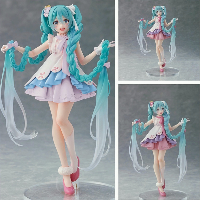 Hatsune Miku Anime Modelo Coelhinha Ver . Figura De Ação Brinquedos Colecionáveis Pintados Presente