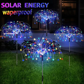 Fogo De Artifício Solar 360LED Luzes De Natal Ao Ar Livre À Prova D'água Fada Do Gramado Jardim Decoração Festival De Reunião Famili