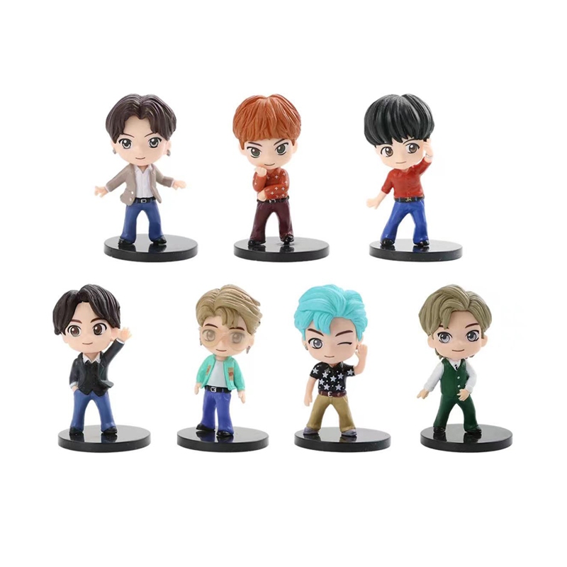 Conjunto de 7 peças] Bonecas e estatuetas coreanas BTS são iguais