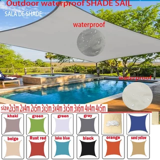 Guarda-Sol Exterior Pára À Prova D'água Vela De Jardim Terraço Carro Retangular De Piscina