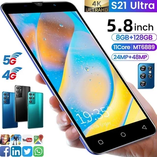 Celular Android S21Ultra 8+128GB Smartphone Celulares 5,8Polegadas Tela Celular Barato