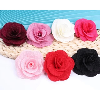 28Pcs 3cm Flores De Rosa Camélia Bonitas Apliques Para Cabeleireiro De Bricolage Artesanato Decoração De Roupas Acessórios