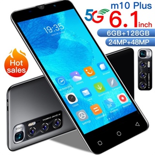Celular Barato M10Plus 6,1Polegadas 8GB RAM + 128GB ROM Celulares 5G