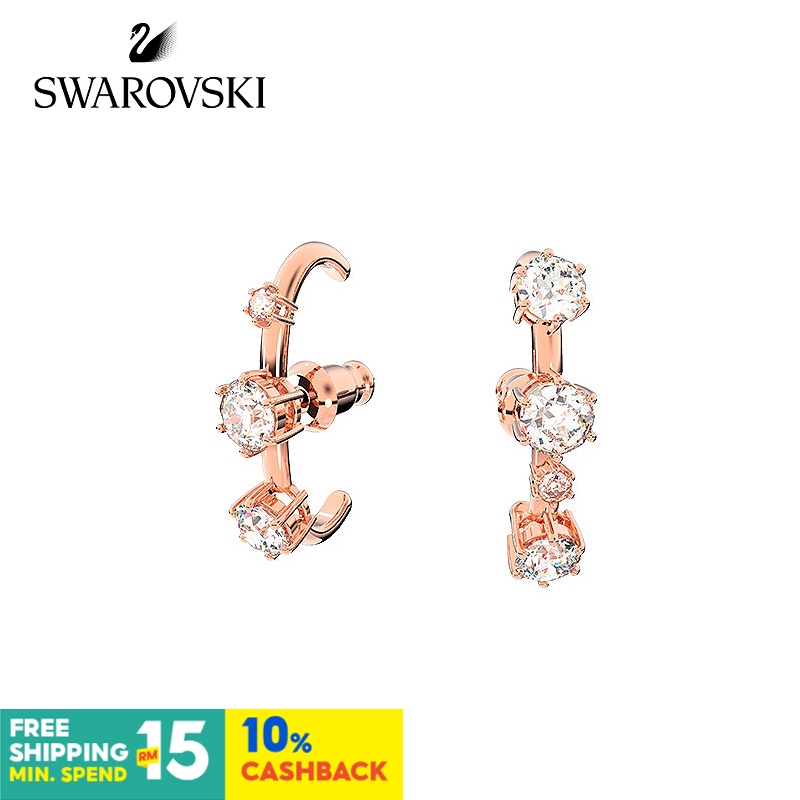 Swarovski Constella Brincos de aro grande de outono inverno