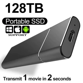 Novo Disco Rígido Externo SSD Portátil 128TB 64TB Tipo C USB 3.1 De Alta Velocidade 2TB 4TB 8TB 16TB 32TB Discos Rígidos De Armazenamento Para Notebooks Plug and Play Do . Fácil De Transportar