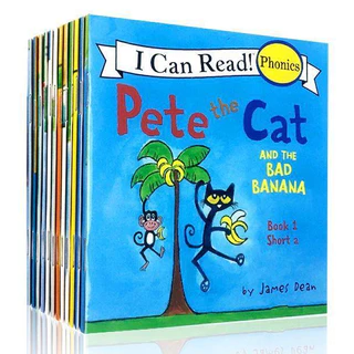 Livro De Imagens Em Inglês Eu Posso Ler Pete the Cat For Kids Mini Books (12pcs) em Oferta na Shopee