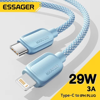 Essager PD 29W Tipo C Para USBC Cabo Macaron Cl 14 13 12 11 Pro Max Xs Plus Fio 27W 20W Carregamento Rápido-De Dados