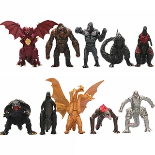 10pcs Godzilla King Kong Monstros Figuras Ghidorah Mothra Rodan Mecha Kit De Bonecas Colecionáveis Kids Toys