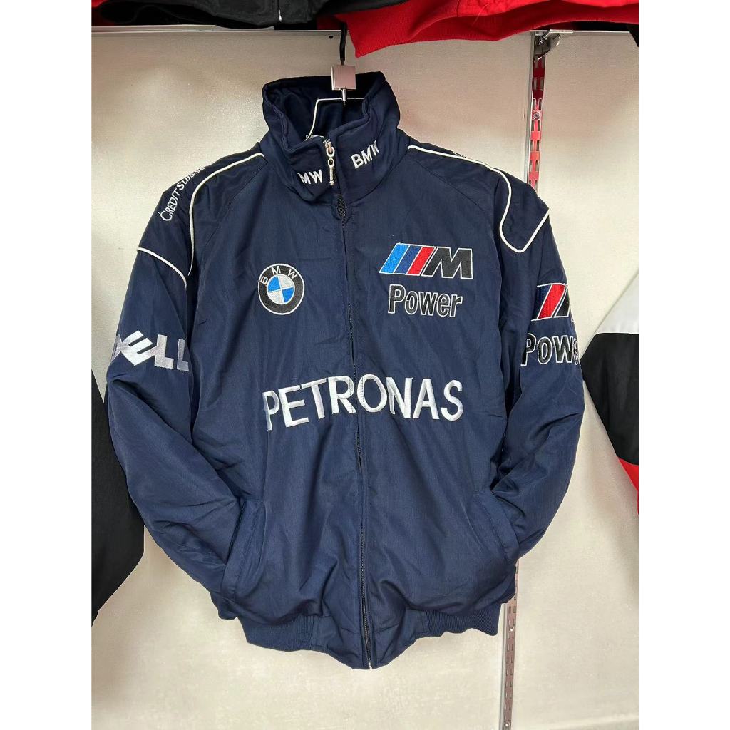 Mais Tamanho Casaco Real Bordado Inverno Para Mulher E Homem De Motocicleta F1 Racing