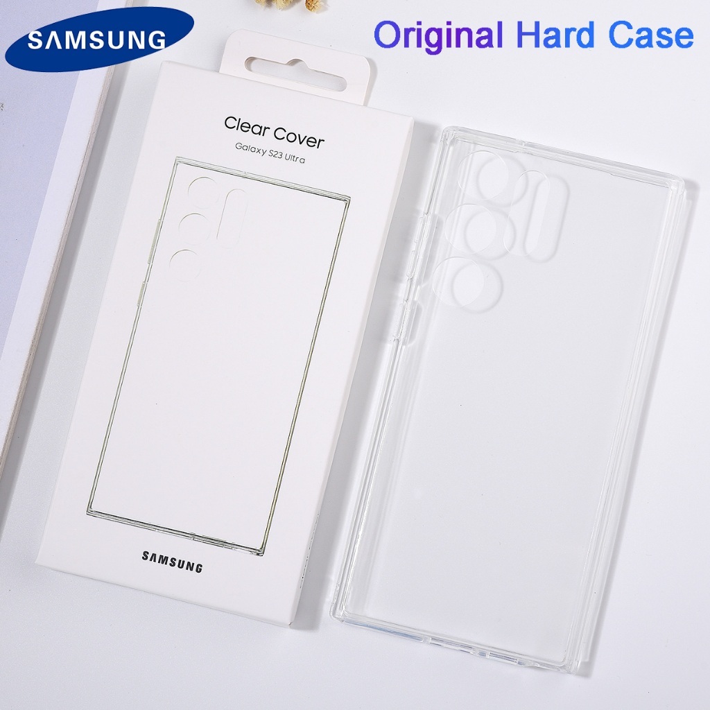 Capa Dura À Prova De Choque Original Em Acrílico Transparente Samsung Para Galaxy S22 S23 S24 Ultra Plus