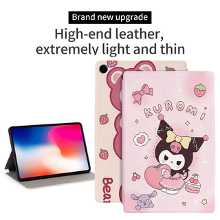 Para Samsung Galaxy Tab A9 Plus S9 FE S8 S7 S6 Lite Cute Cartoon Capa De Couro De Urso De Morango
