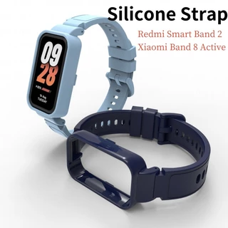 Para Redmi Smart Band 2/Xiaomi 8 active Silicone Strap Com Estojo Replacement Sport Wristband