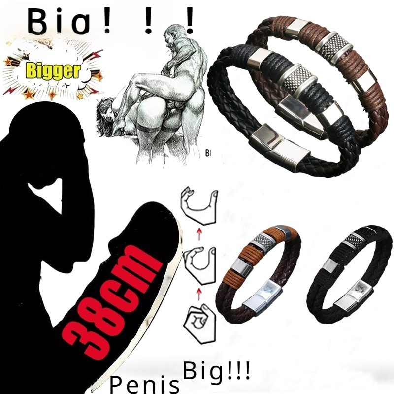 O couro de bracelete de energia sexual masculina aumenta a força física e melhora a saúde sexual