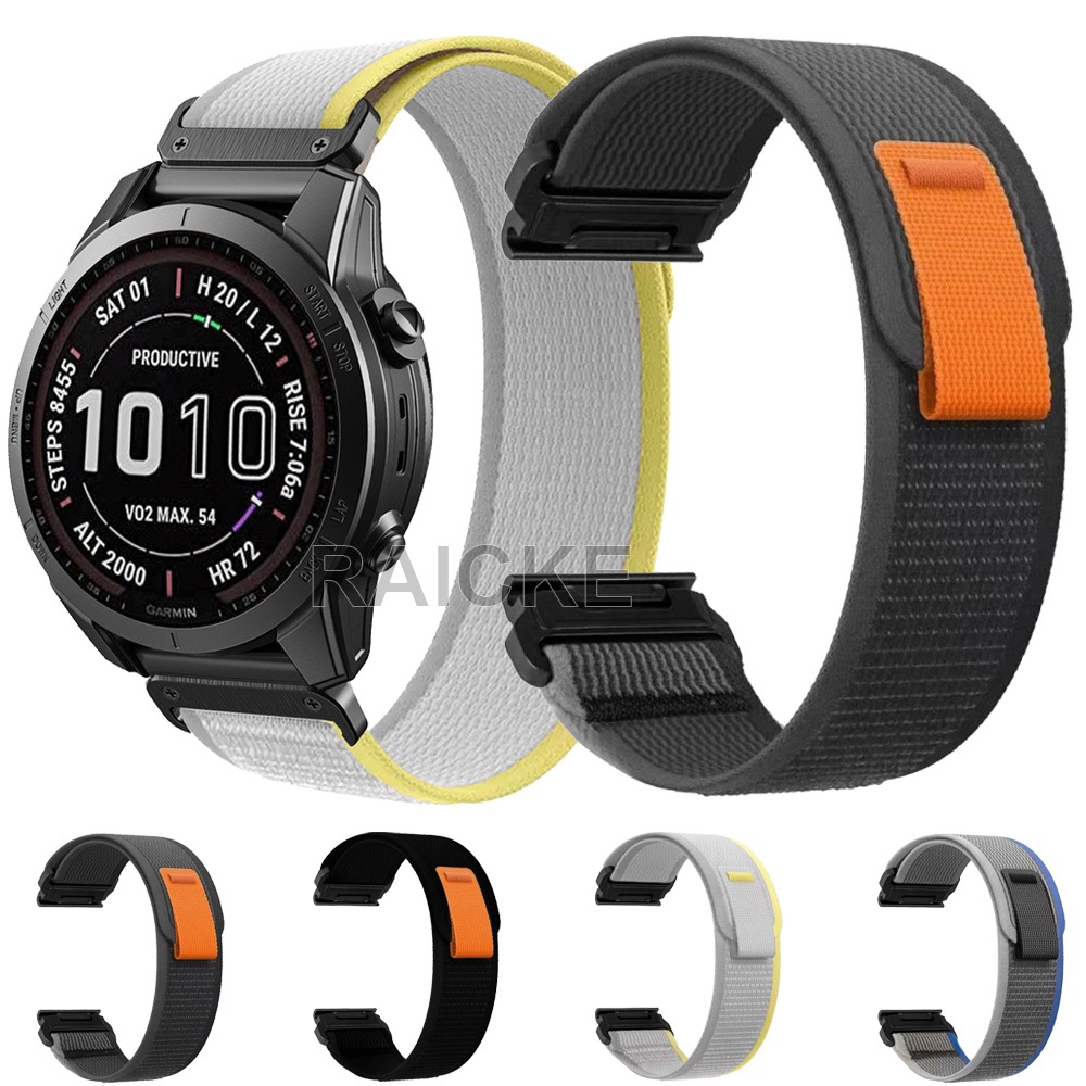 Pulseira De Nylon 26mm 22mm Faixa Macia Para Garmin Fenix 7X / 6 / 5X Plus / Fenix3 hr / Forerunner 935 945