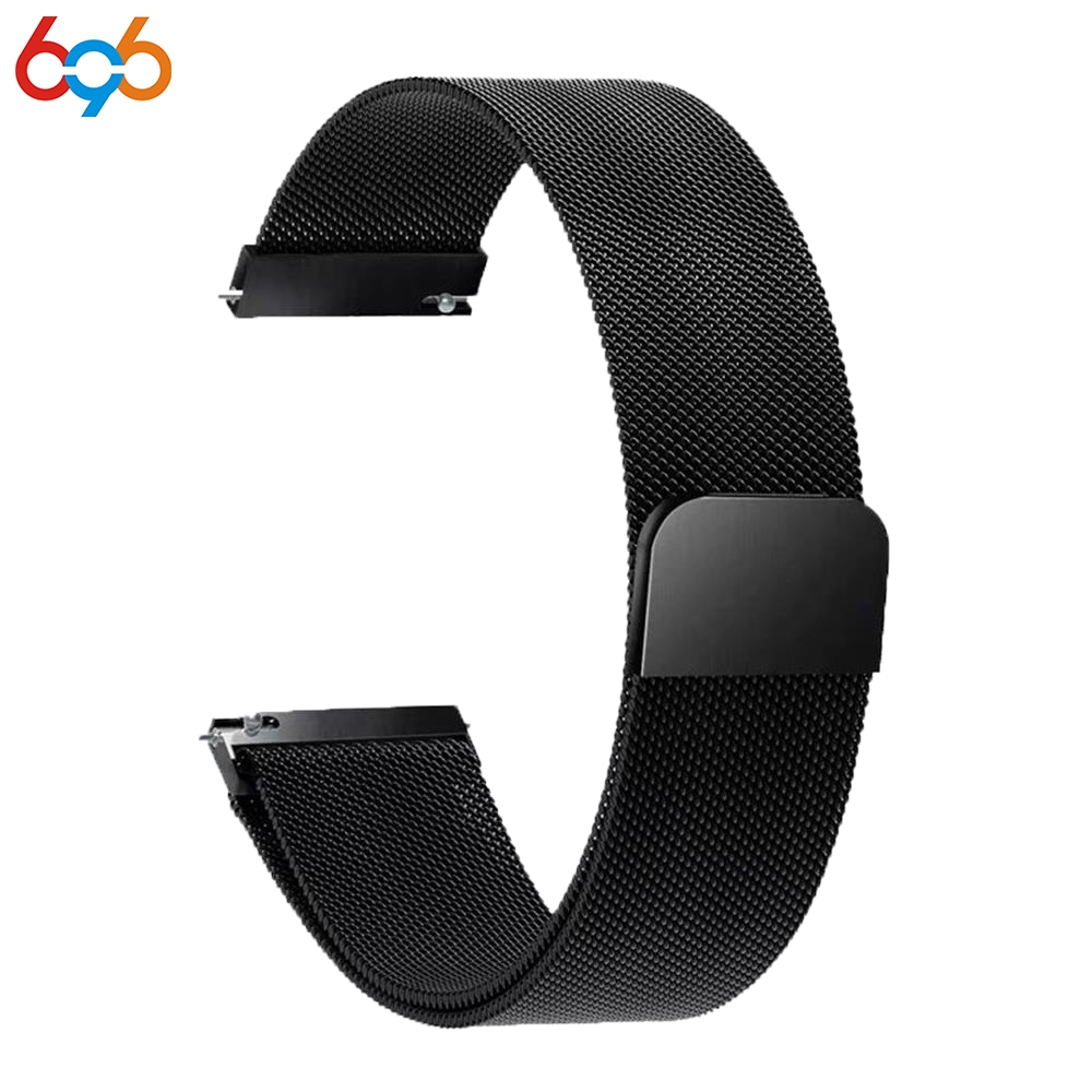 16mm 18mm 20mm 22mm Cinta Milanesa Para Atração Magnética Banda De Smartwatch Relógio Inteligente De Malha De Aço Inoxidável