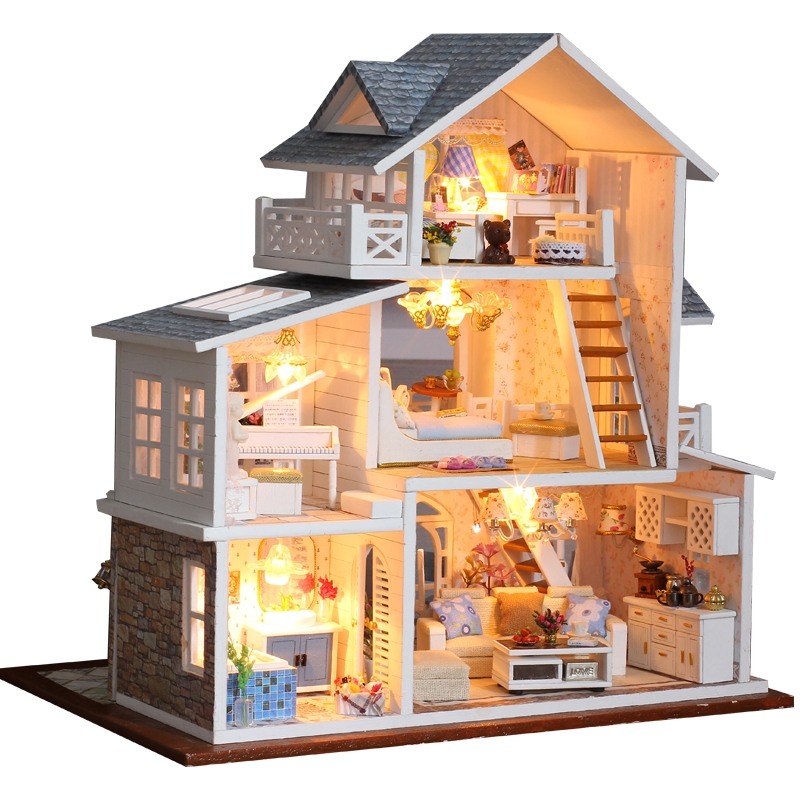 Cutebee Diy Dollhouse Kit Miniatura Com M veis Coletores De Casas De Artesanato Para Hobbies Brinquedos De Presente Crian as