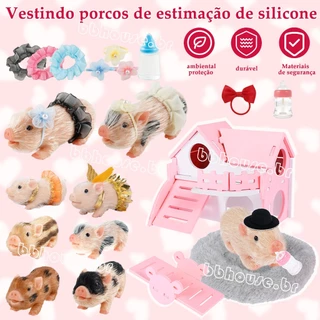 Reborn 6 Polegadas Silicone Porquinho Boneco Brinquedo Mini Macio Lifelike Porco Fofo Miniatura Renascida De Para Crianças Presente SHOPQJC9477
