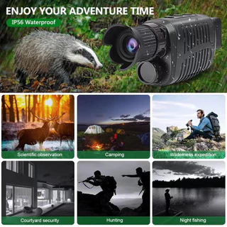 Hd Instrumento de visão noturna infravermelho de dupla utilização Telescópio Digital Monocular com Zoom 5x