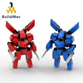 Buildmoc Mini Mech Modelo Red Blue Robot Building Blocks Brinquedos Educativos Infantis Presentes Para Adultos 180PCS Bricks MOC