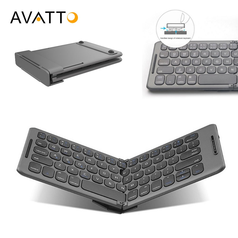 Teclado Sem Fio Compatível Com Bluetooth Para Android iOS Windows Telefone Celular Portátil De Mesa