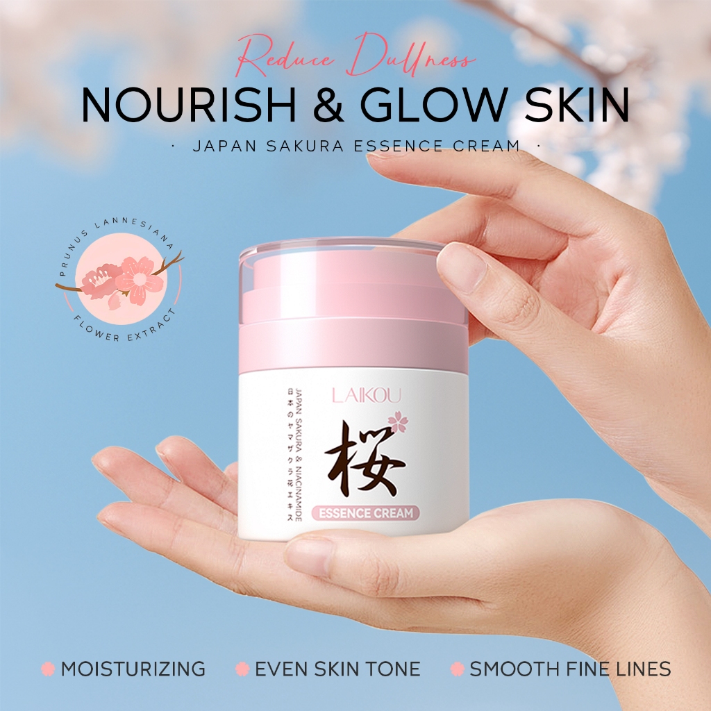 LAIKOU Sakura Niacinamida Essência Creme Hidratante Linhas Finas