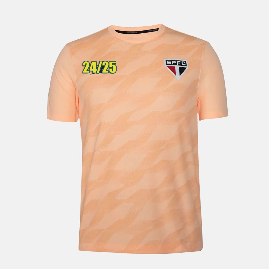 Nova Camisa De Futebol Masculina sao paulo 2024/25 Laranja De Treinamento Tamanho S-4XL