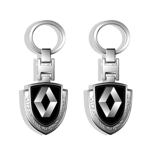 Chaveiro 3D Metal Car Emblema De Carro Decorativo Para Renault RS Linha Clio Megane Cênico Koleos Sandero Acessórios