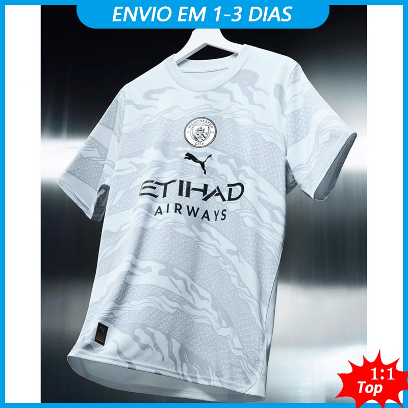 MC 2024/2025 Branco Edição especial Camisa De Futebol Ano do Dragão Chinês