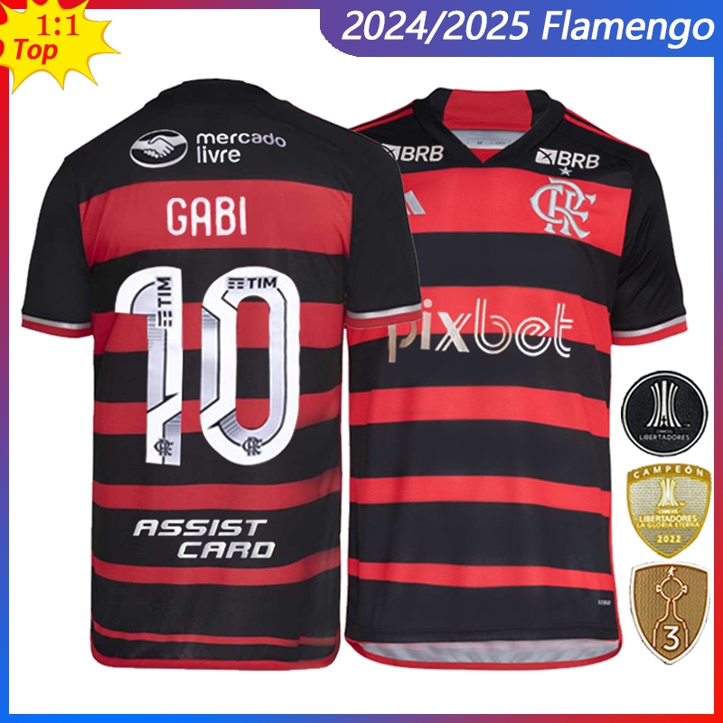 Nova Flamengo 2024 Home Camisa De Time Futebol customizar patrocinador/patch Version 1:1