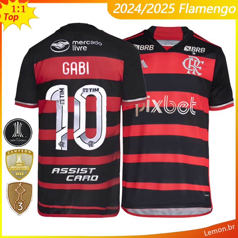 2024/2025 Flamengo Home vermelho e preto Camisa De Time Futebol 1:1 Version Custom