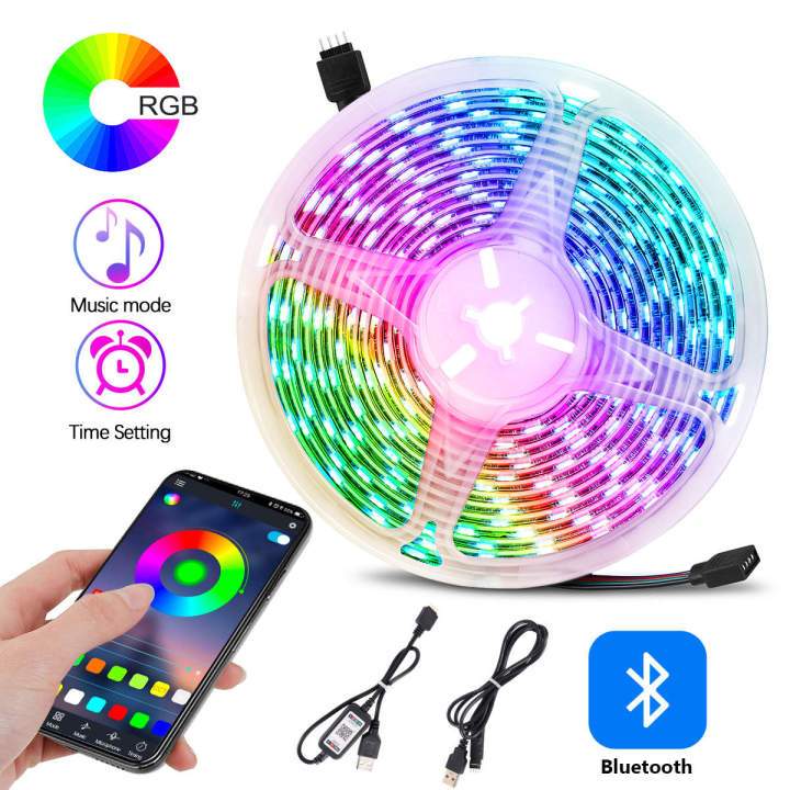 Fita LED RGB usb SMD 5050 Flexível 2835 Branca Para Decoração De Quartos De Dormir