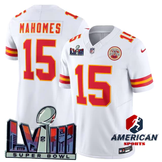2023-24 Para Homens Regata Kansas City Chiefs Patrick Mahomes Camiseta NFL White Limited Camisa De Futebol Americana Jersey