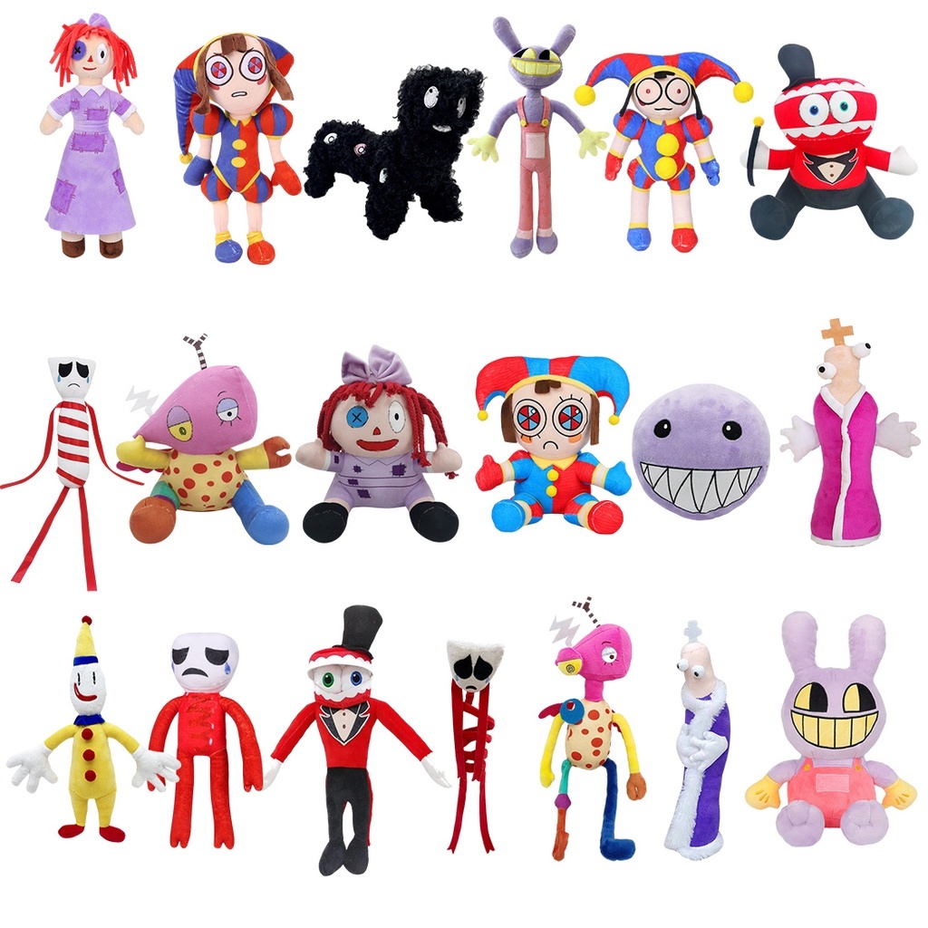 O Incrível Circo Digital jax The Amazing Digital Circus Suave farcito  Plushie Animação De Palhaço Presente de Natal | Shopee Brasil