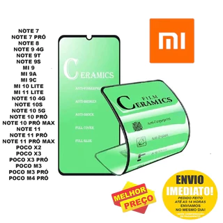 (Atacado) 9D Película Cerâmica Xiaomi Poco X5 Pro/X4 pro/X3 pro/F3/M3/Note 7/Note 8 pro/Note 9s/Note 10/Note 11/Note 12/Mi 8 lite/Mi 9 lite/Mi 11 lite/Mi 12 lite/Rm 9/9A/9C