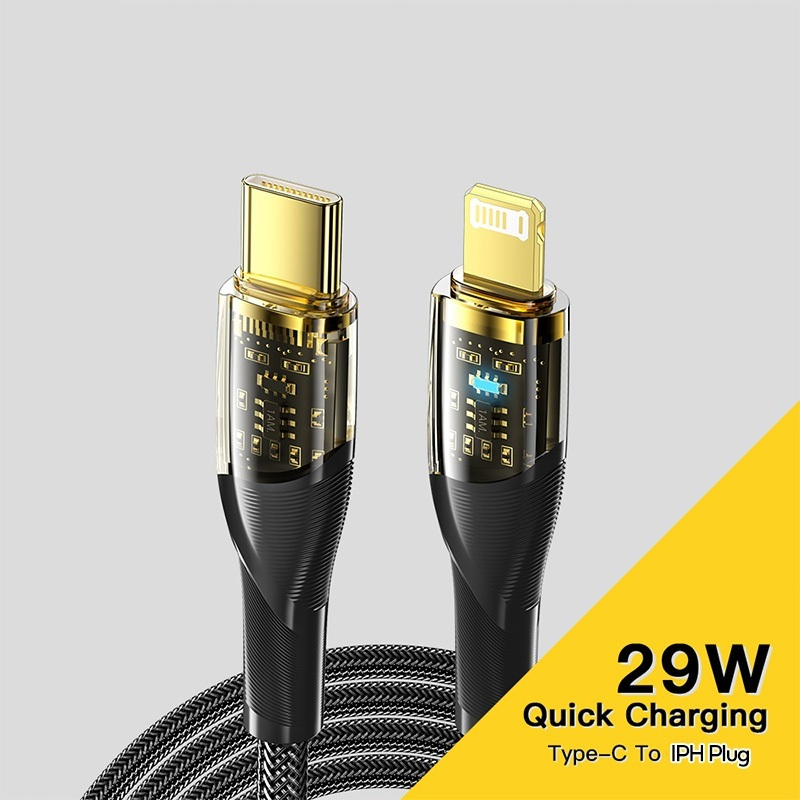 Cabo MBk Pro Tipo C Para iPhone 13/12 Max/XR/8/PD 29W Carregador De Carregamento Rápido