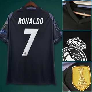 16-17real Madrid Dois convidados Retro Football Jersey Real Madrid No. 7 RONALDO Retro Jersey RONALDO No. 111 Personalização BALE Jersey