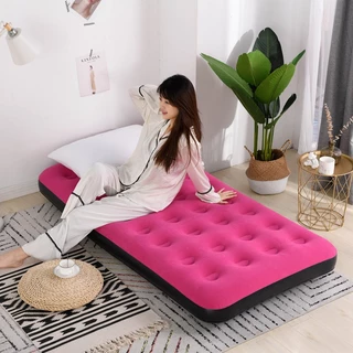 Colchão de Ar Doméstico Duplo Exterior Almofada de Ar Portátil Cama de Solteiro Cama Preguiçosa Pausa para Almoço Cama Dobrável Cama Insuflável de Viagem