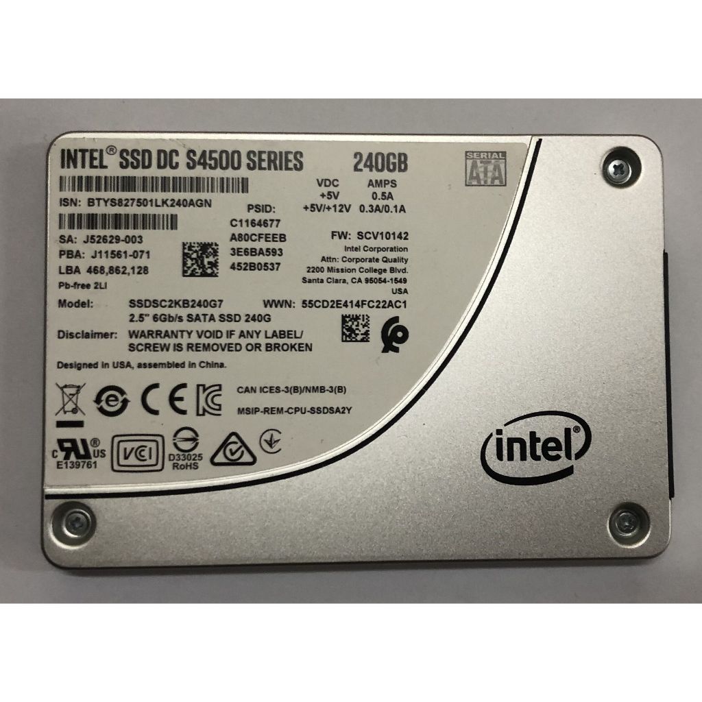 Intel DC S3500 S3510 S3520 S3610 S4500 S3710 S4510 80GB 120GB