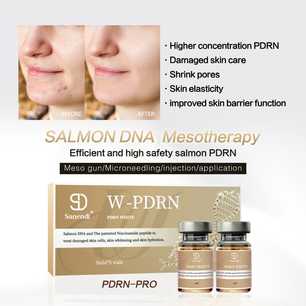 San en di di di W-PDRN Clareamento da pele, Promote Collagen Synthetic So Damaged Skin Regeneration 5mlx4 Garrafas