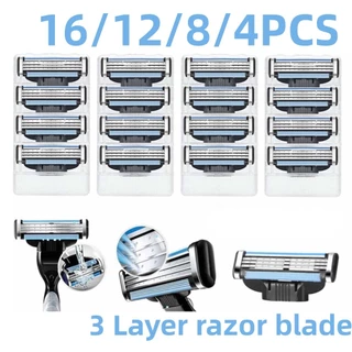 16PCS/12PCS Lâmina De Barbear Manual , Substituição De Lâminas Para Mach 3